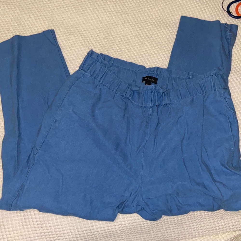 Ann Taylor High waisted periwinkle blue size large pants